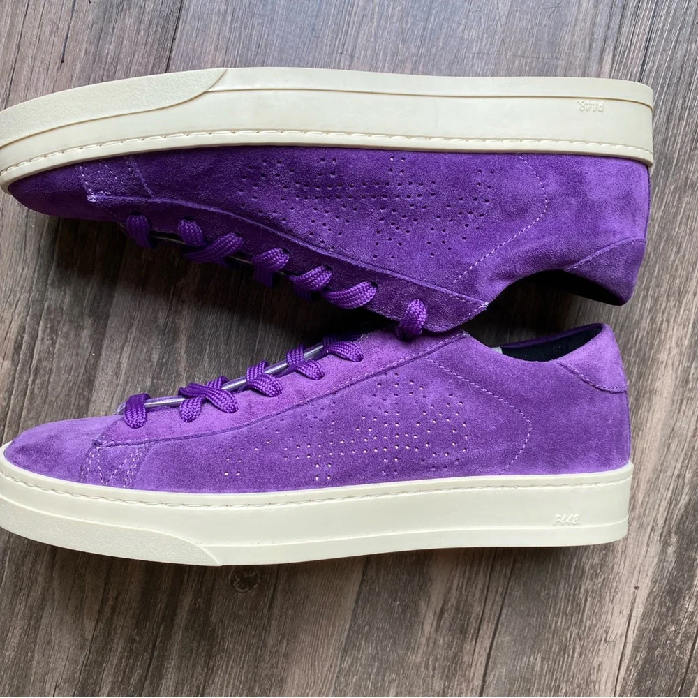 NWOT P448 Women’s Purple Low Top Sneakers Size 8.5 - Picture 4 of 14